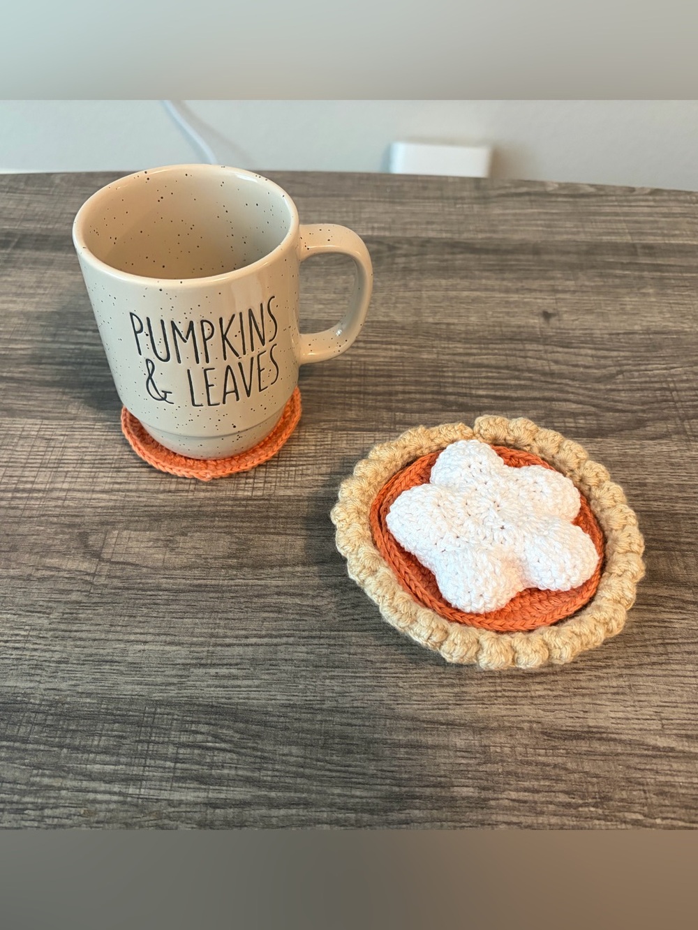 Handmade Pumpkin Pie Coasters